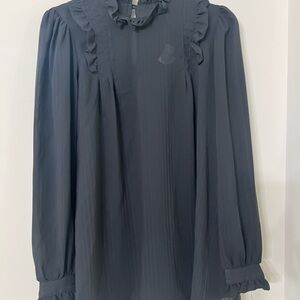 Vintage Dan Howard Maternity Black Blouse Women's Size Small